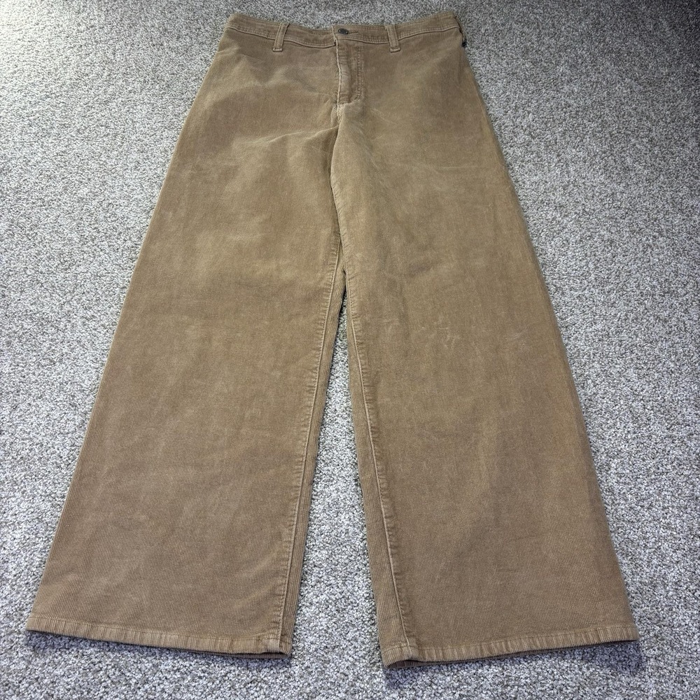 Universal Thread Pants Womens 8 Brown Corduroy Sailor Wide Leg Chino Casual - Picture 2 of 7